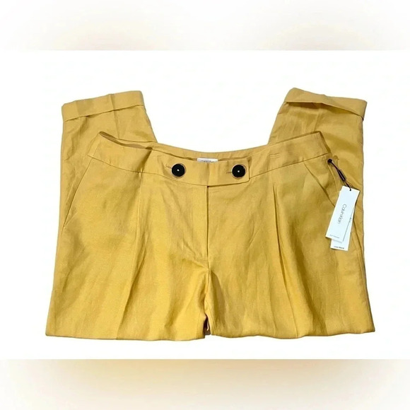 NWT Calvin Klein Plus Size Linen Blend Pants - Picture 2 of 5